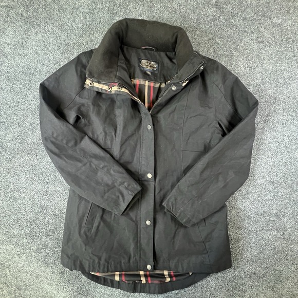 Pendleton Jacket Womens Medium Blk Water Resistant Rain Coat Plaid Liner 1328191 - Picture 2 of 16